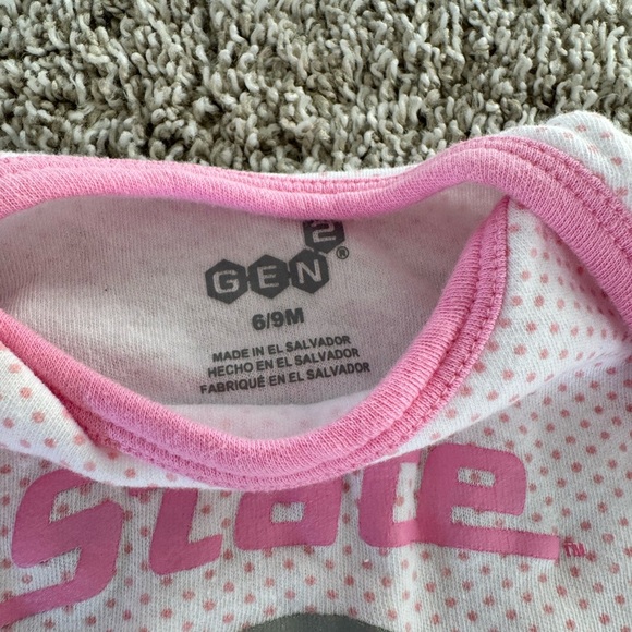 Michigan State Spartans Baby Girl Bodysuit Set MSU Spartan outfit Size 6-9 - Picture 5 of 9